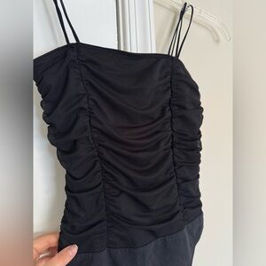Abercrombie Black Ruched Bodysuit